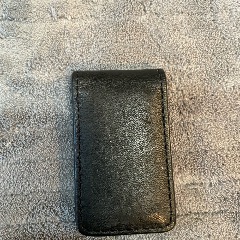 Ralph Lauren Polo Magnetic Black Leather Money Clip - Picture 2 of 4